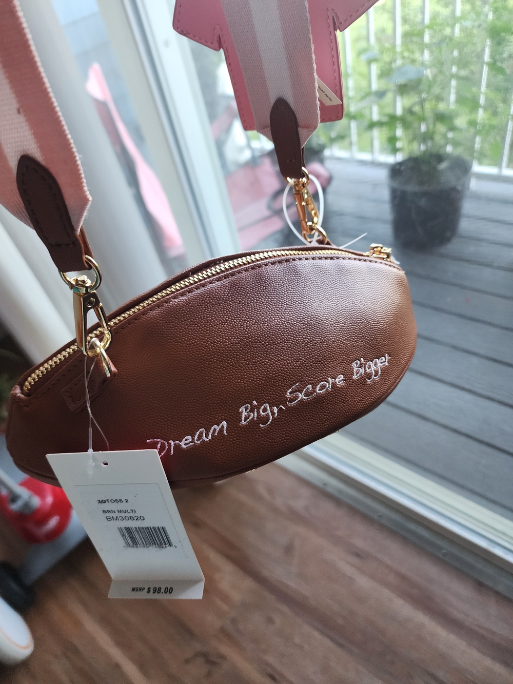 NWT Betsey Johnson Toss 2 Football Crossbody Bag πβ¨ - Picture 6 of 7